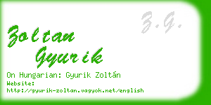 zoltan gyurik business card